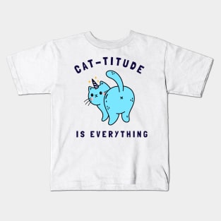 cat-titude is everything Kids T-Shirt